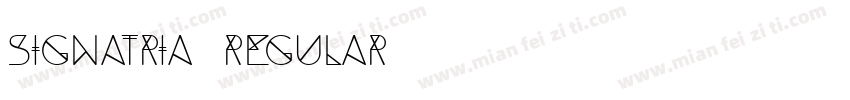 Signatria Regular字体转换